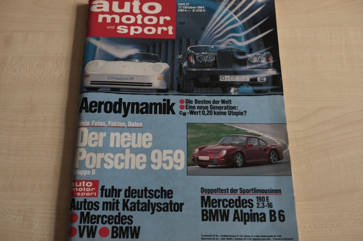 Deckblatt Auto Motor und Sport (21/1984)